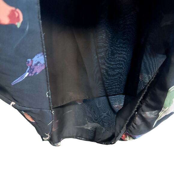 ASOS Colorful Bird Novelty Print Flowy Blouse Top NWT Size 8 - Picture 7 of 11